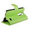 LG L Fino D290N/L Fino Dual D295 - Leather Wallet Stand Case Green (OEM) (BULK)